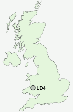 LD4 Postcode map