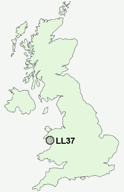 LL37 Postcode map