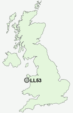 LL53 Postcode map