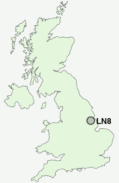 LN8 Postcode map