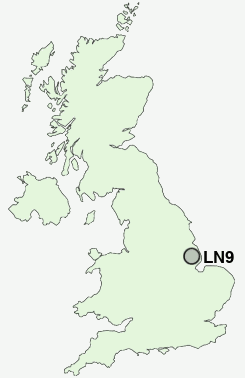 LN9 Postcode map