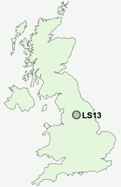 LS13 Postcode map