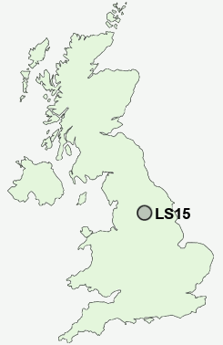 LS15 Postcode map