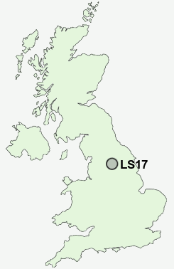 LS17 Postcode map