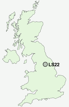 LS22 Postcode map