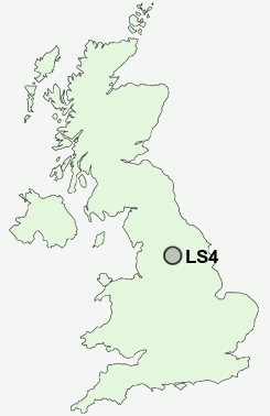 LS4 Postcode map