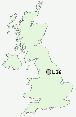 LS6 Postcode map