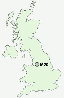 M20 Postcode map