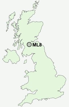 ML8 Postcode map