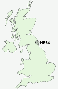 NE64 Postcode map