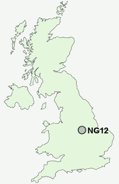 NG12 Postcode map