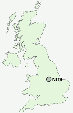 NG9 Postcode map