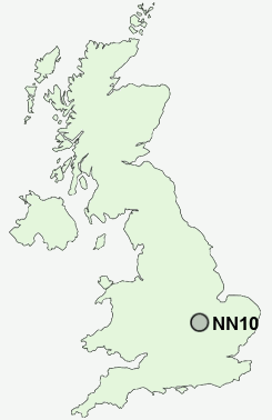 NN10 Postcode map