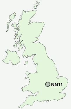 NN11 Postcode map