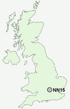 NN15 Postcode map