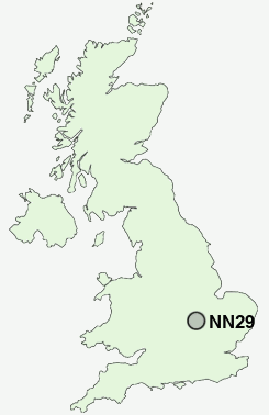 NN29 Postcode map