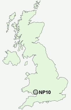 NP10 Postcode map