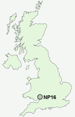 NP16 Postcode map