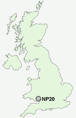 NP20 Postcode map