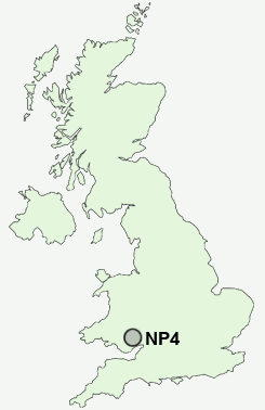 NP4 Postcode map