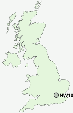 NW10 Postcode map