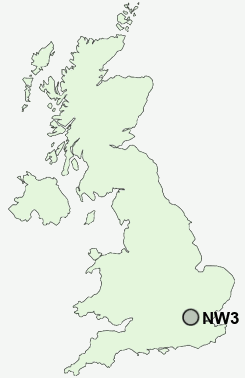 NW3 Postcode map