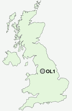 OL1 Postcode map