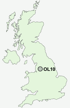 OL10 Postcode map