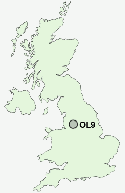 OL9 Postcode map