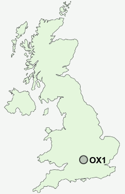 OX1 Postcode map