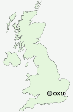 OX10 Postcode map