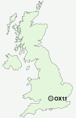 OX11 Postcode map