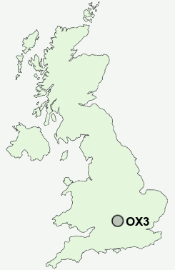 OX3 Postcode map