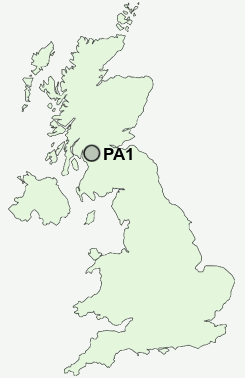 PA1 Postcode map