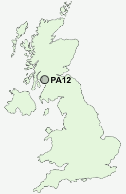 PA12 Postcode map