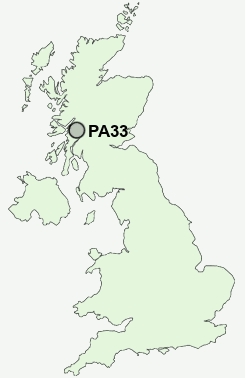 PA33 Postcode map