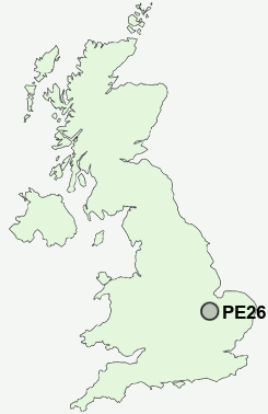 PE26 Postcode map