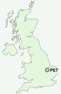 PE7 Postcode map