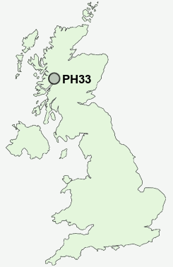 PH33 Postcode map