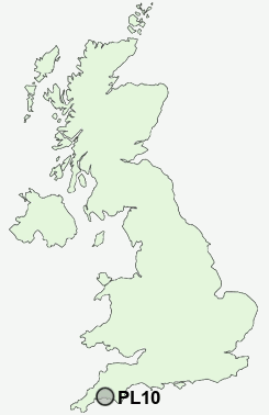 PL10 Postcode map