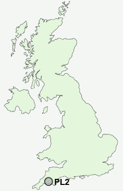 PL2 Postcode map