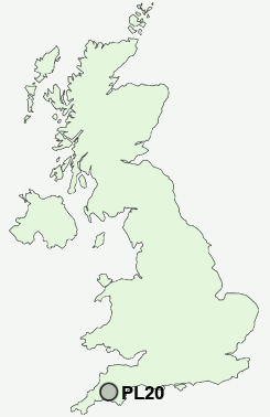 PL20 Postcode map