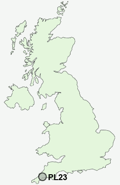 PL23 Postcode map