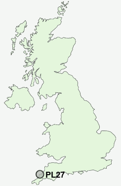 PL27 Postcode map