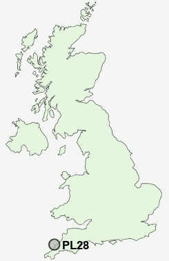 PL28 Postcode map