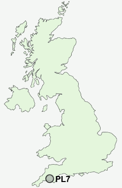 PL7 Postcode map