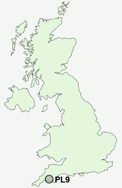 PL9 Postcode map