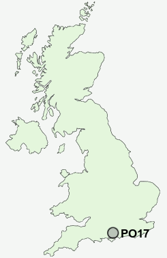 PO17 Postcode map