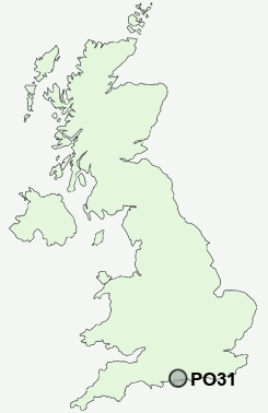 PO31 Postcode map