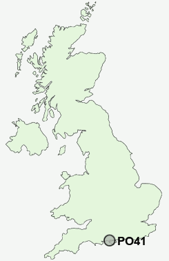 PO41 Postcode map